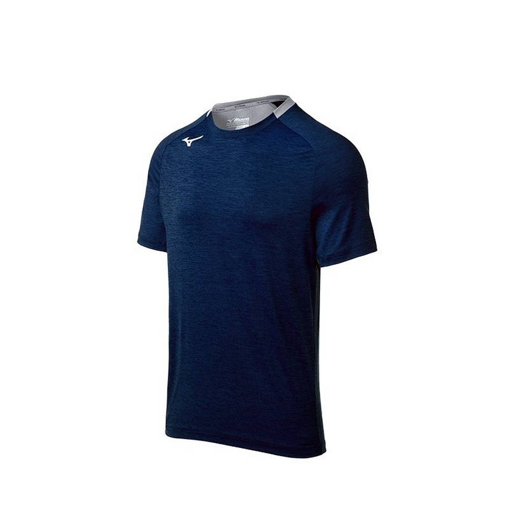 Mizuno Men's Alpha Short Sleeve T-Shirts Navy (530050-WMB)